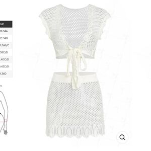 Elegant White Crochet Skirt